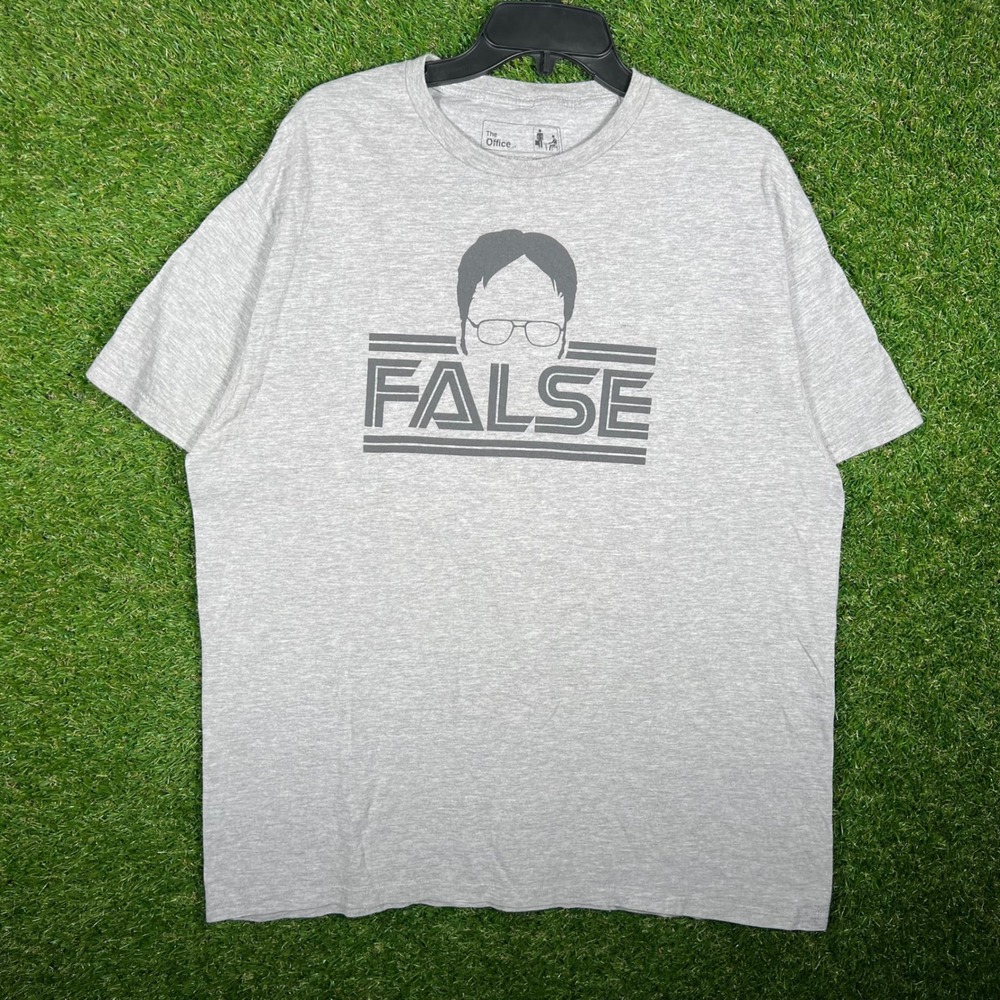 The Office Dwight Schrute False Graphic T-Shirt XL Gray Ripple Junction